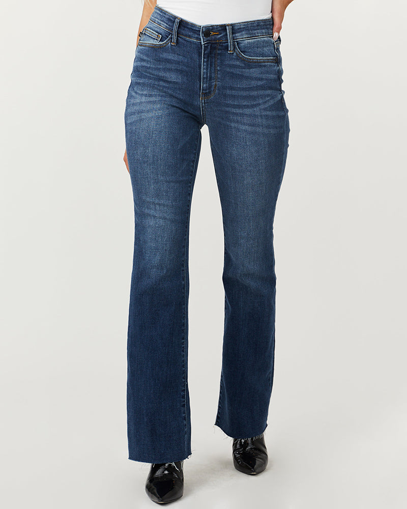 BlueCindy Mid-Rise Tummy Tuck Bootcut Jeans